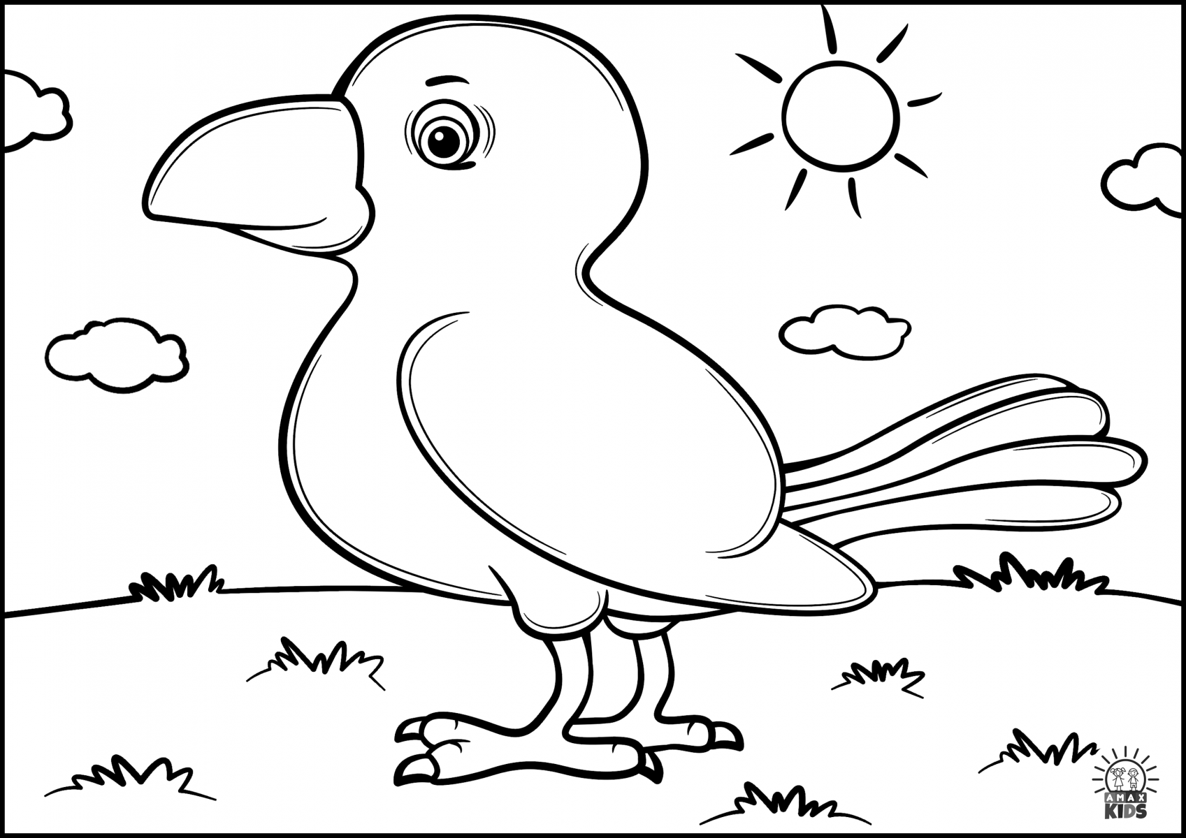 Download Coloring pages for kids with birds | Amax Kids