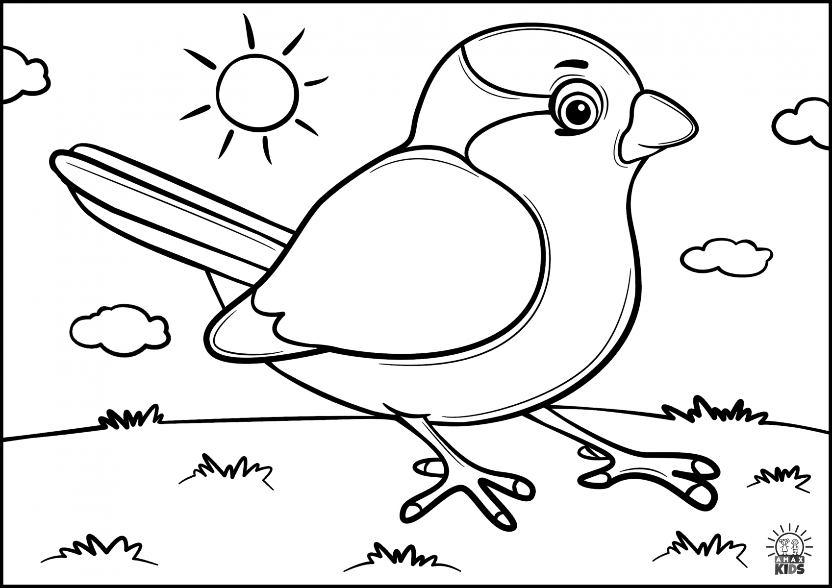 Download Coloring pages for kids with birds | Amax Kids