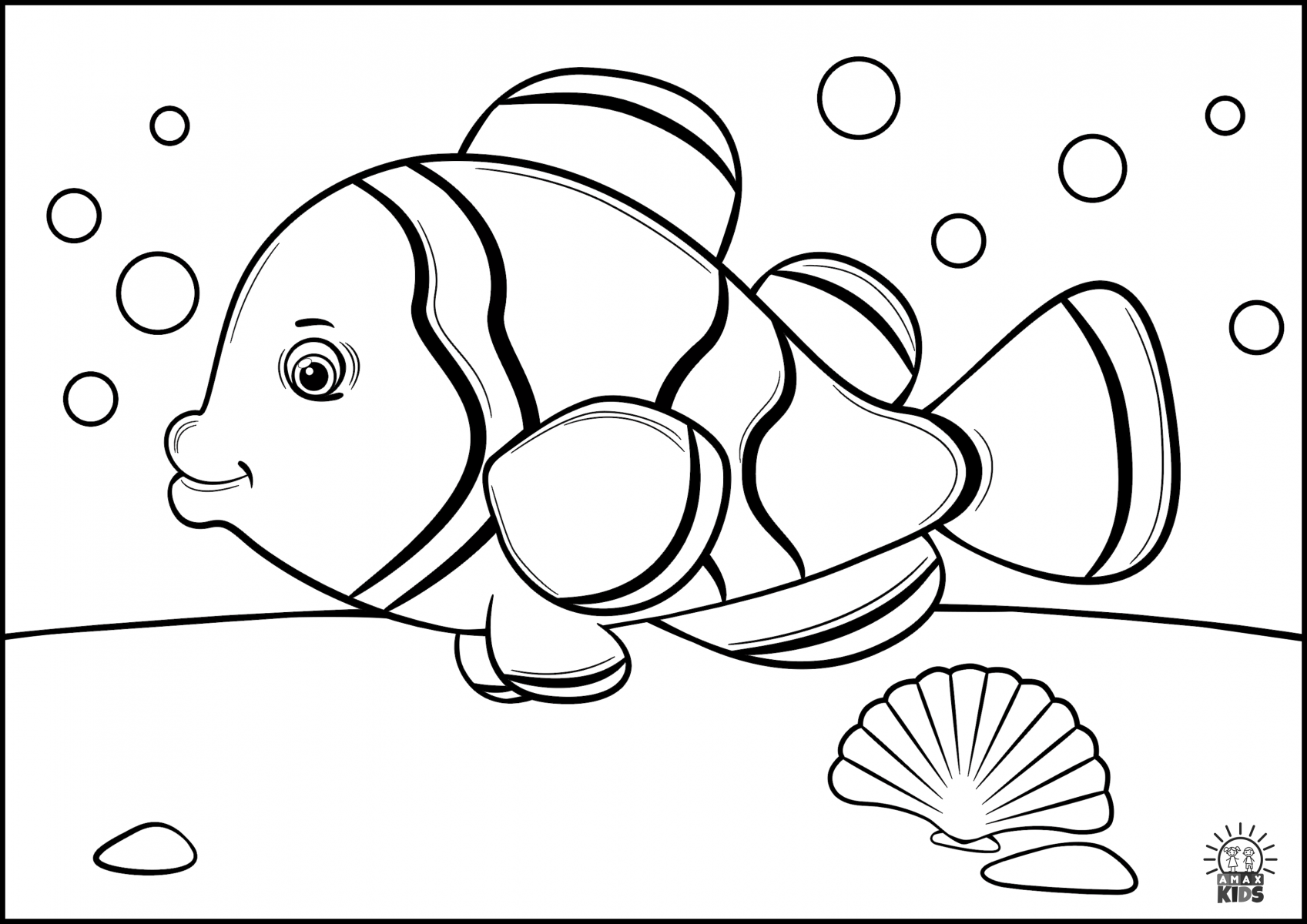 Sea Fish Coloring Pages Simple Fish Coloring Pages Download And Print
