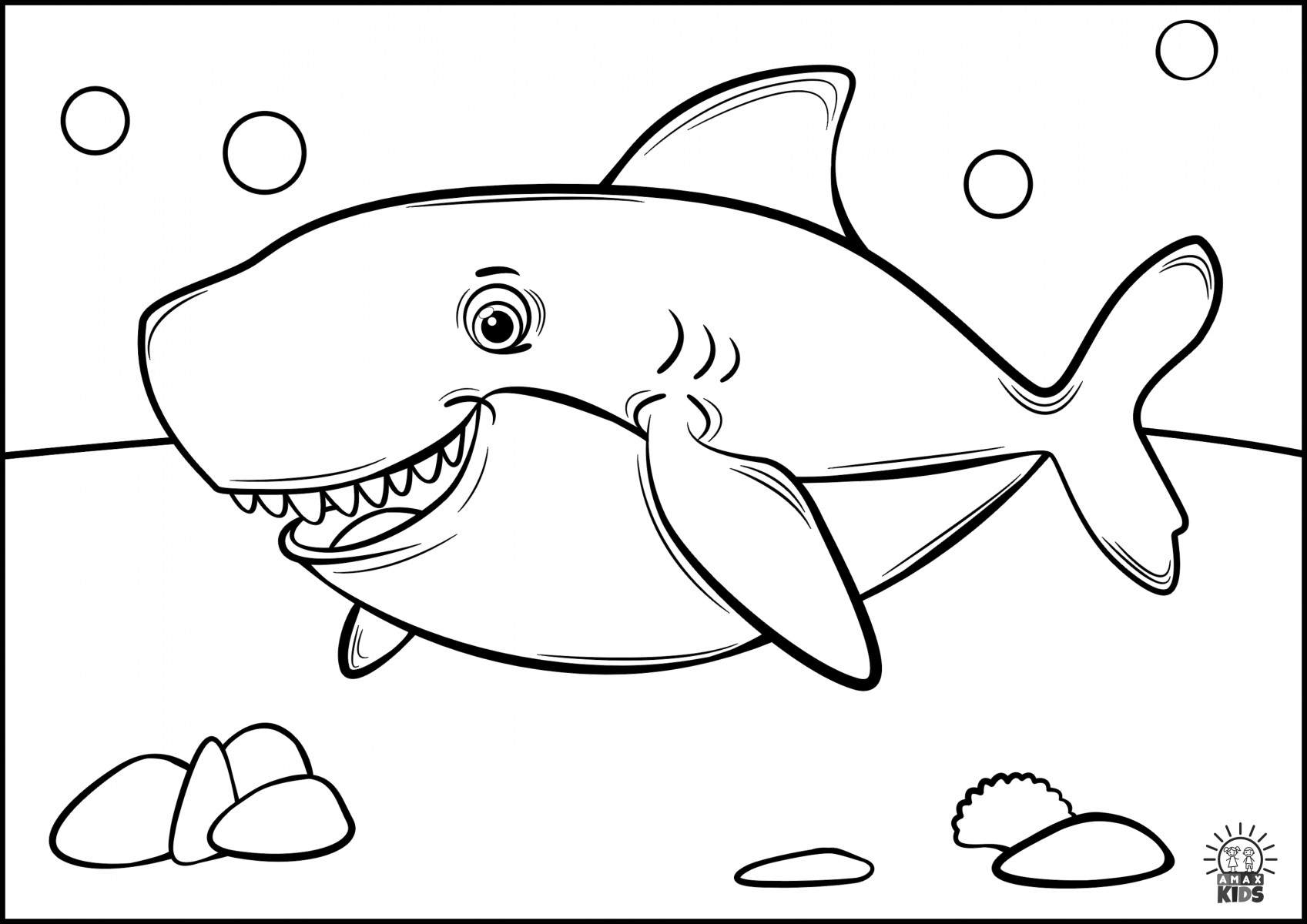Printable coloring pages for kids – Sea creatures | Amax Kids