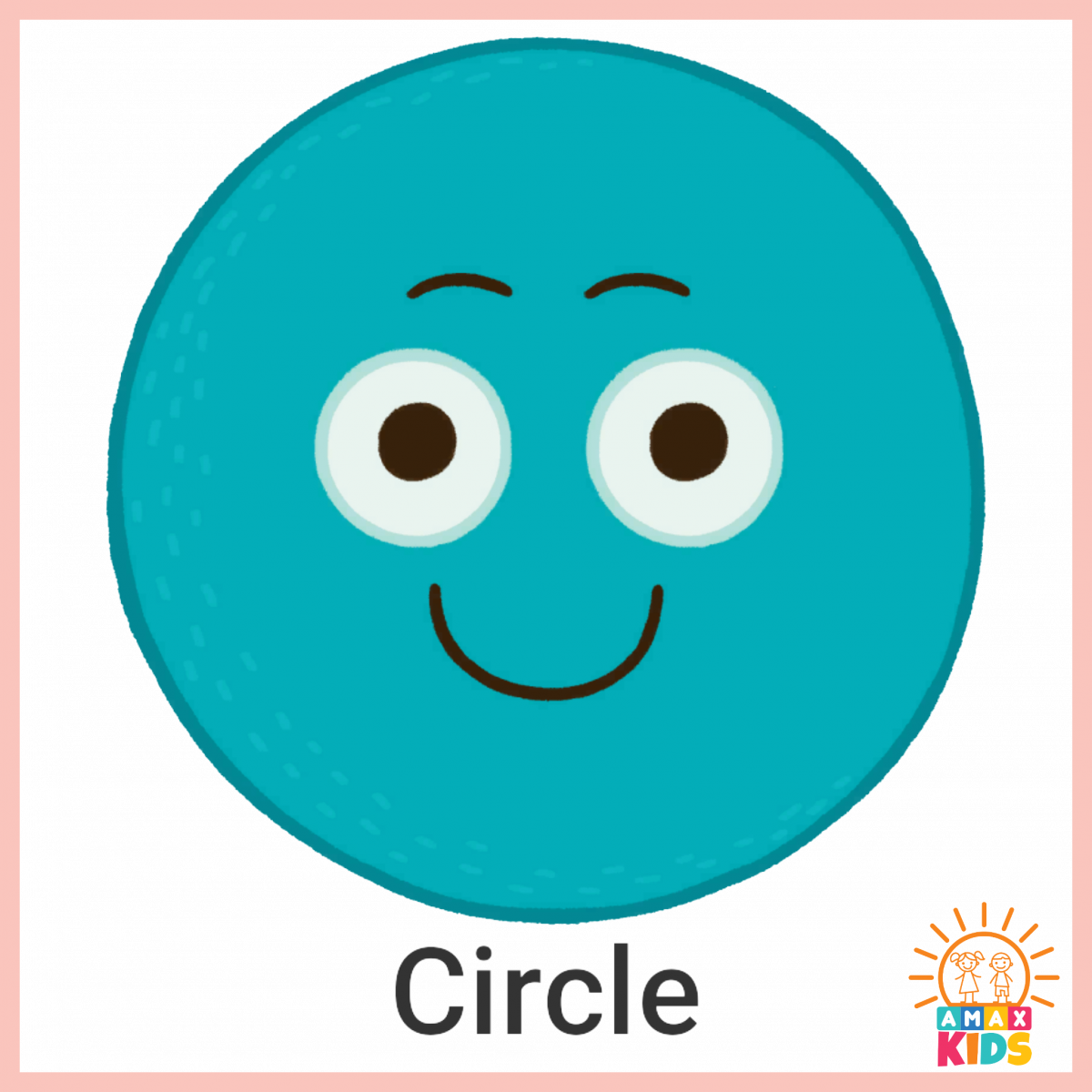 Circle Flashcards for Kids. Circle Shape. Blue circle Flashcard for Kids.