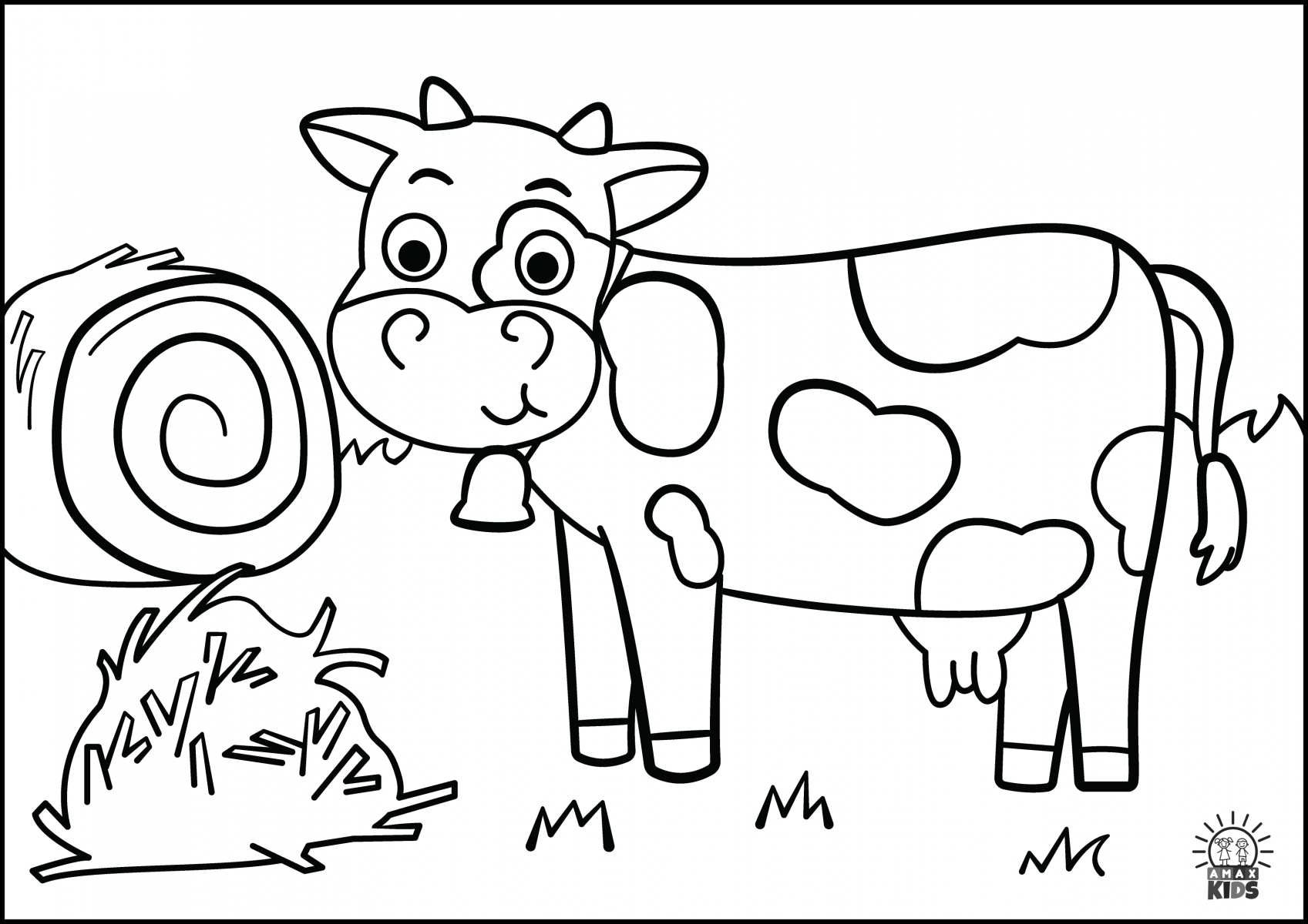 Animal Farm Cow Coloring Page Printablefree Kids Coloring Page Images