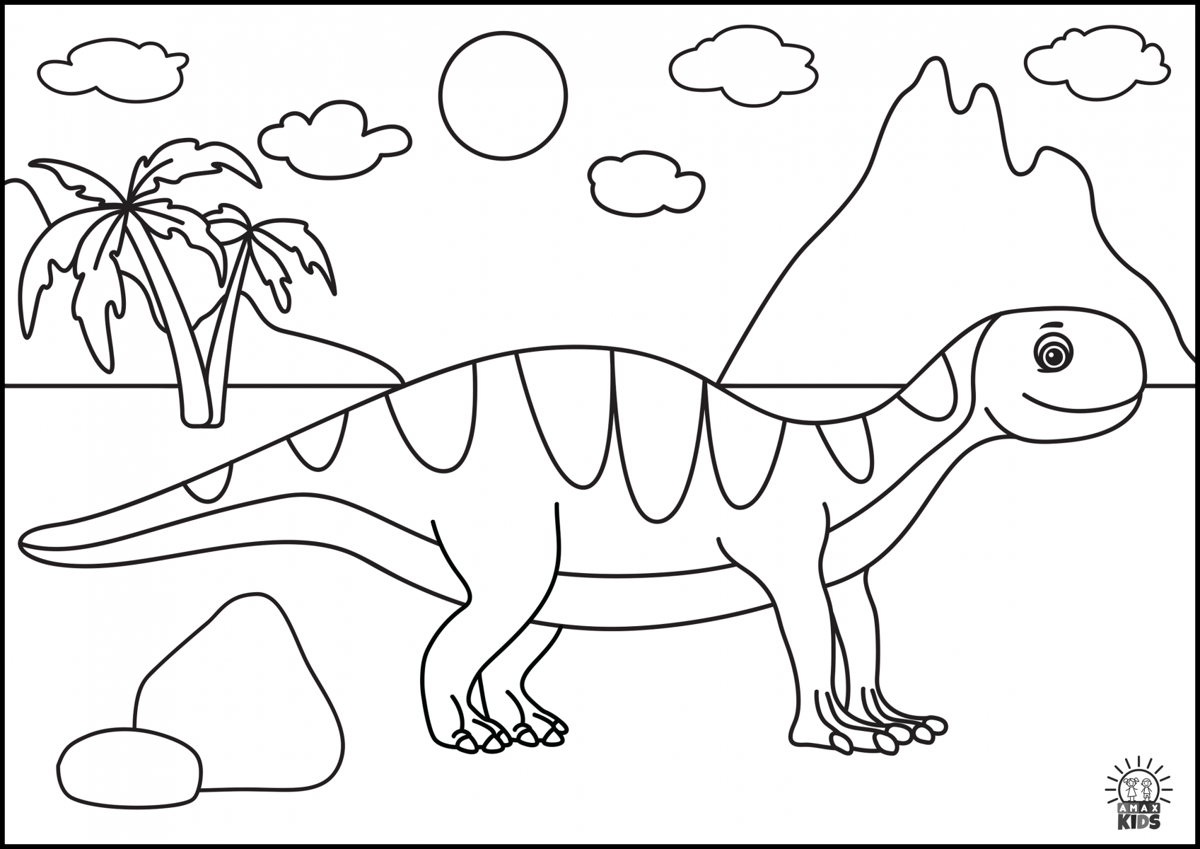 Printable Dinosaurs Coloring Pages For Kids Amax Kids