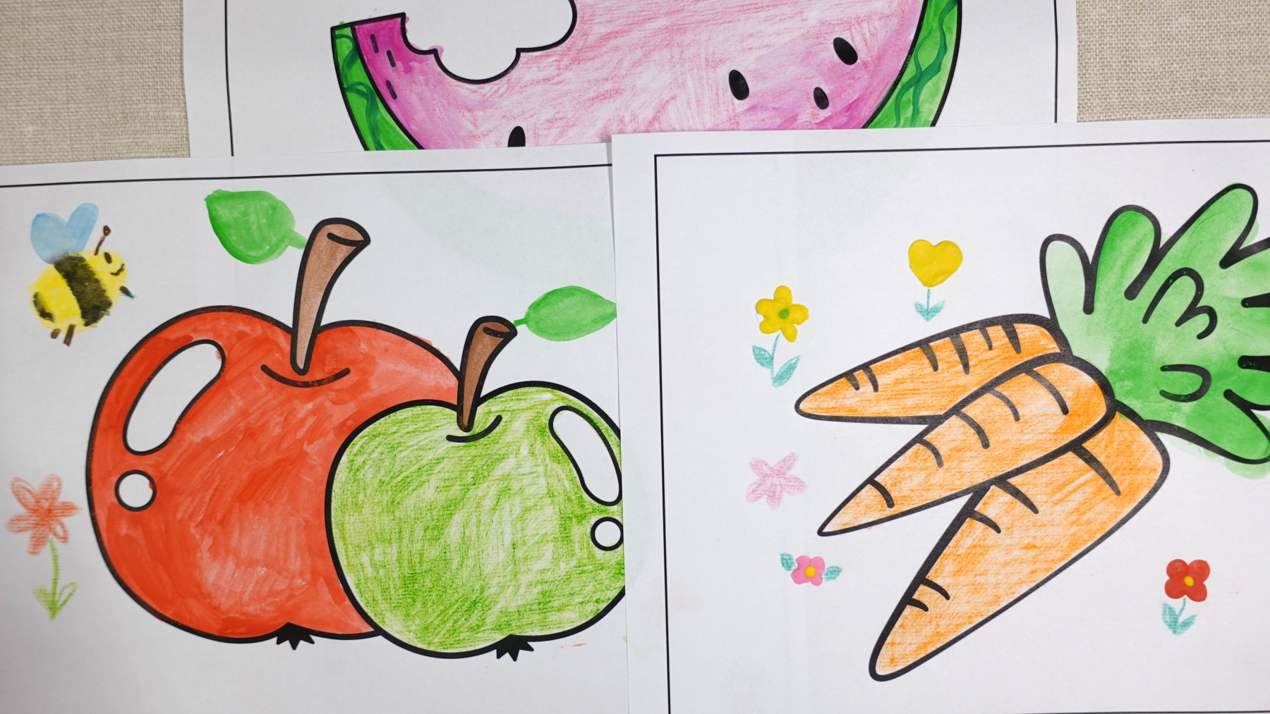 Printable Coloring Pages for Kids – Fruits and Vegetables | Amax Kids