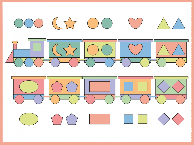 Shape Train Craft for Kids | Amax Kids