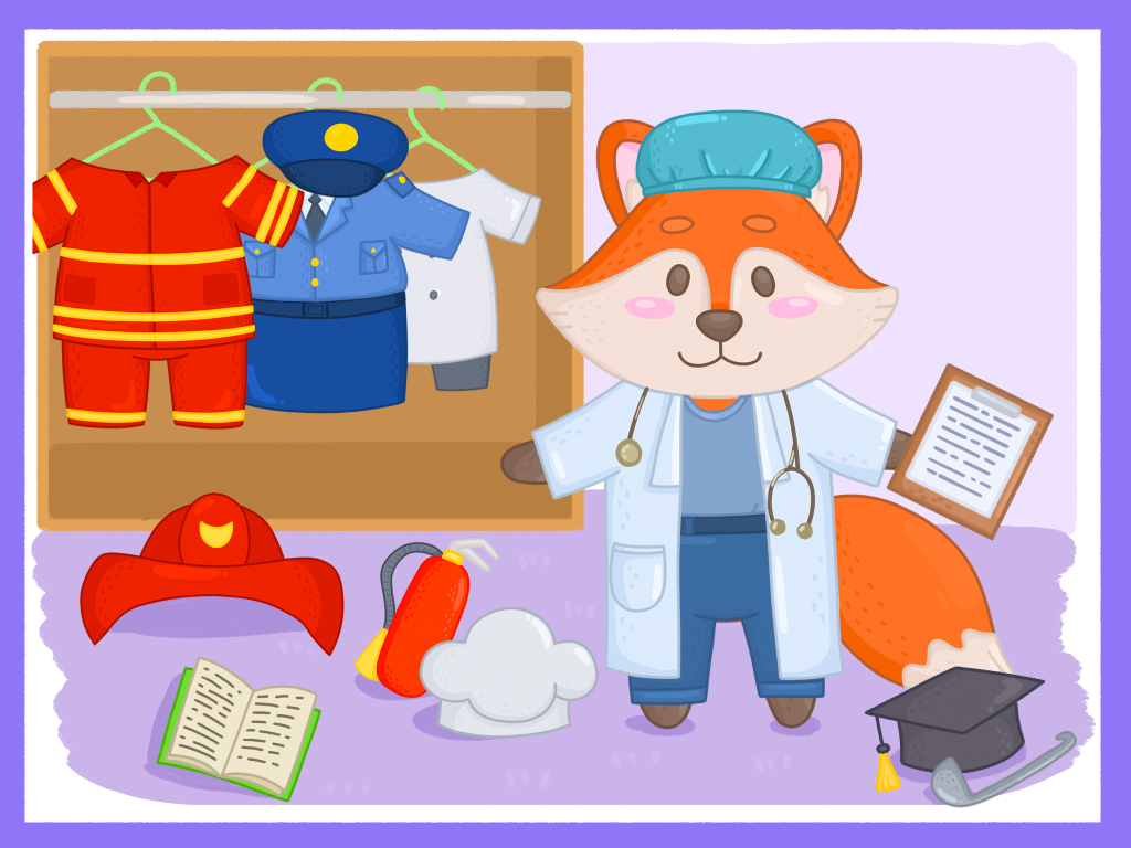 printable dress up game professions amax kids