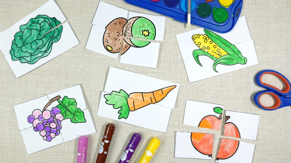 Printable Fruits and Vegetables Puzzle for Kids | Amax Kids